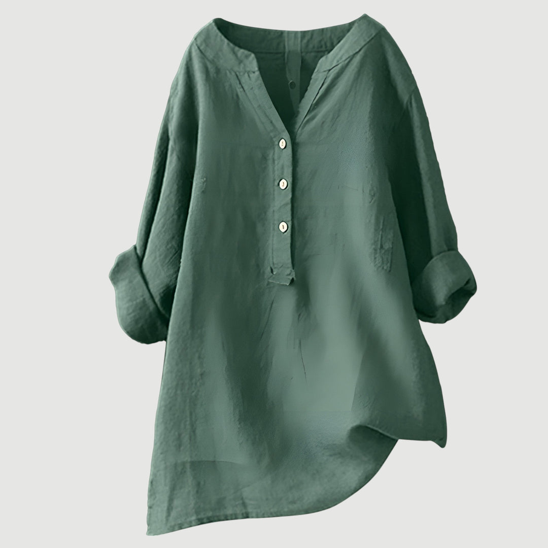 Carmen – Relaxed Linen Buttoned Tunic for Women