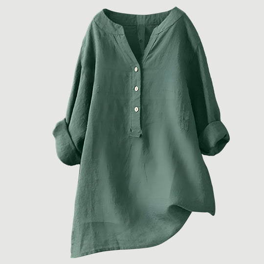 Carmen – Relaxed Linen Buttoned Tunic for Women