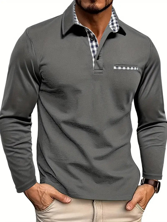 Maxwell – Classic Long-Sleeve Polo Shirt for Men