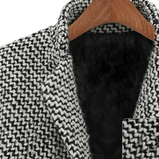 Giovanna – Houndstooth Longline Blazer Coat for Women