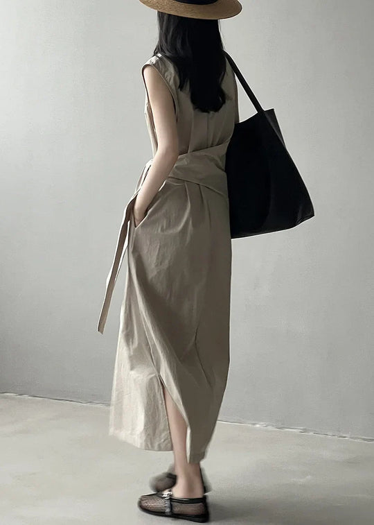 Nancey – Minimalist Linen Wrap Dress
