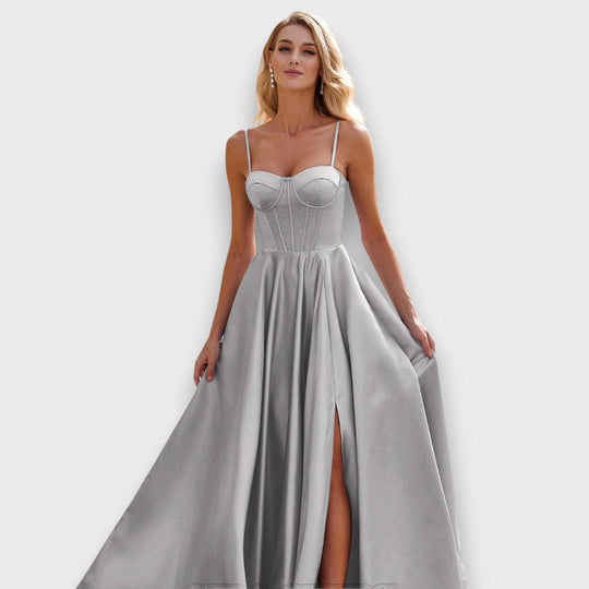 Victoria – Off-the-Shoulder Evening Dress with Back Lacing