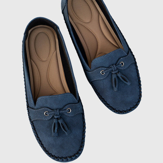 Morlina – Classic Suede Moccasin Loafers for Women
