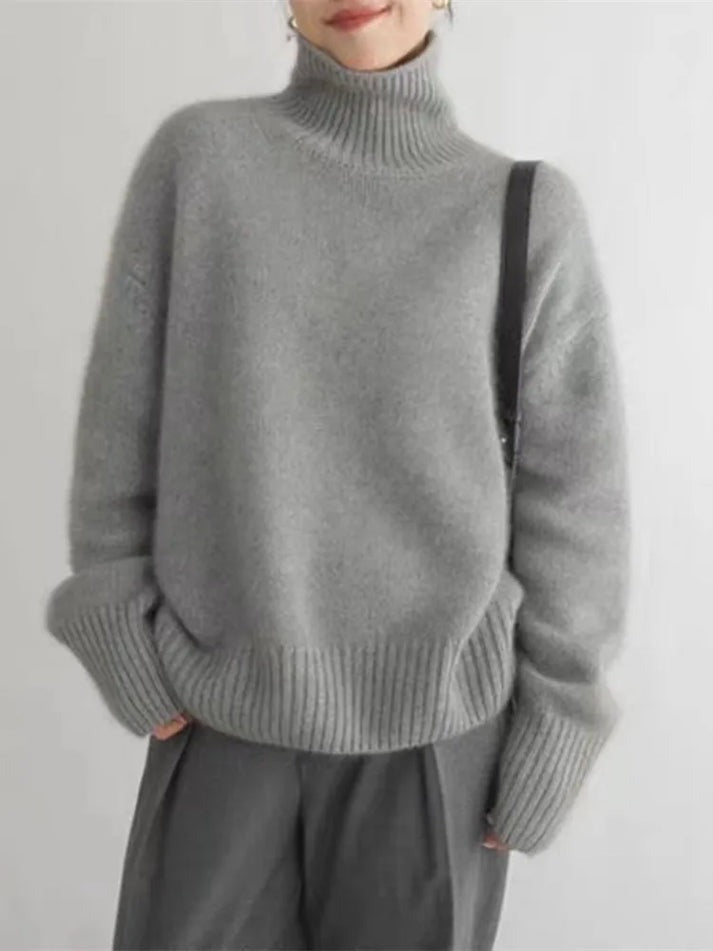 Faune – Cozy Turtleneck Knit Sweater for Women