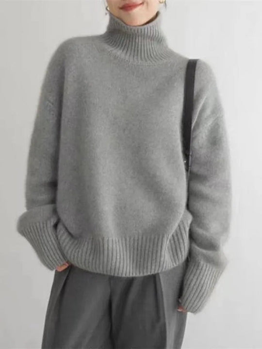 Faune – Cozy Turtleneck Knit Sweater for Women