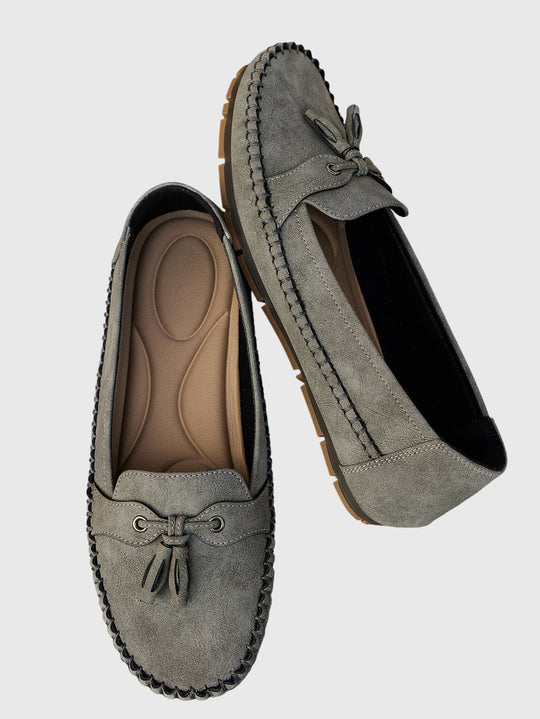 Morlina – Classic Suede Moccasin Loafers for Women
