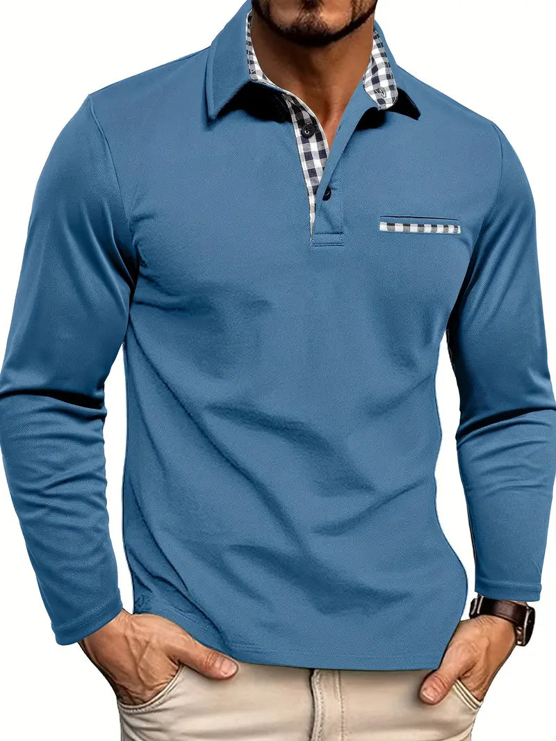 Maxwell – Classic Long-Sleeve Polo Shirt for Men