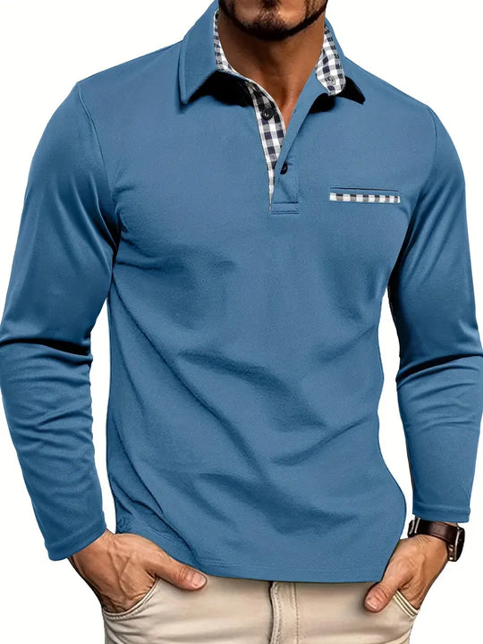 Maxwell – Classic Long-Sleeve Polo Shirt for Men