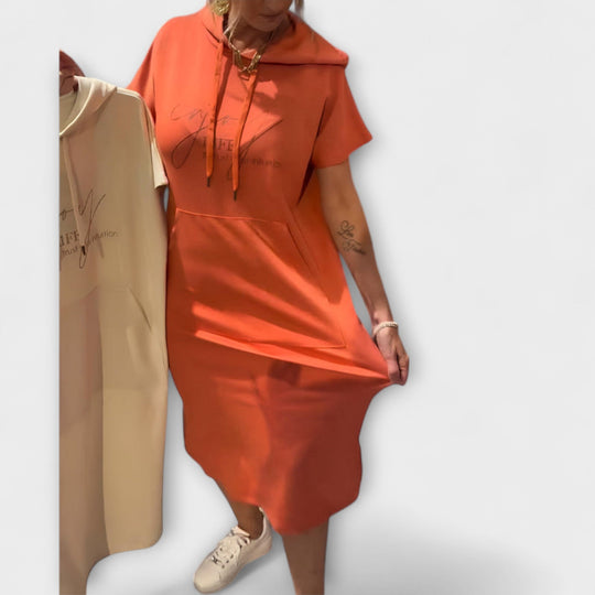 Daiselle – Casual Hooded Dress with Pockets