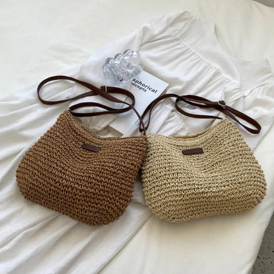 Lisbeth – Handwoven Straw Shoulder Bag