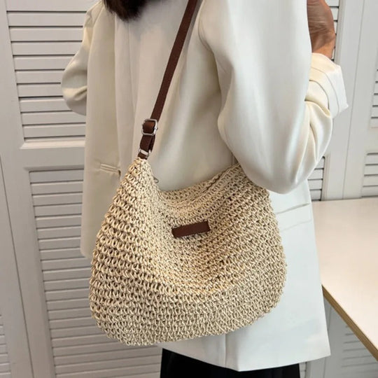 Lisbeth – Handwoven Straw Shoulder Bag