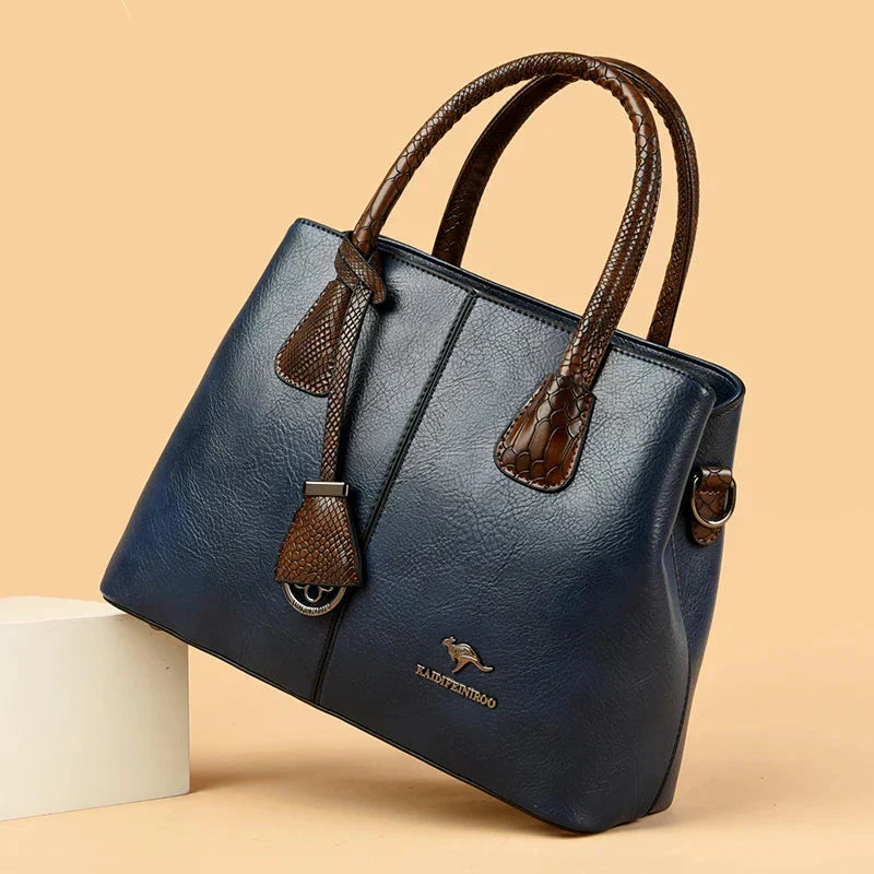 Bryce – Two-Tone Leather Tote for Women
