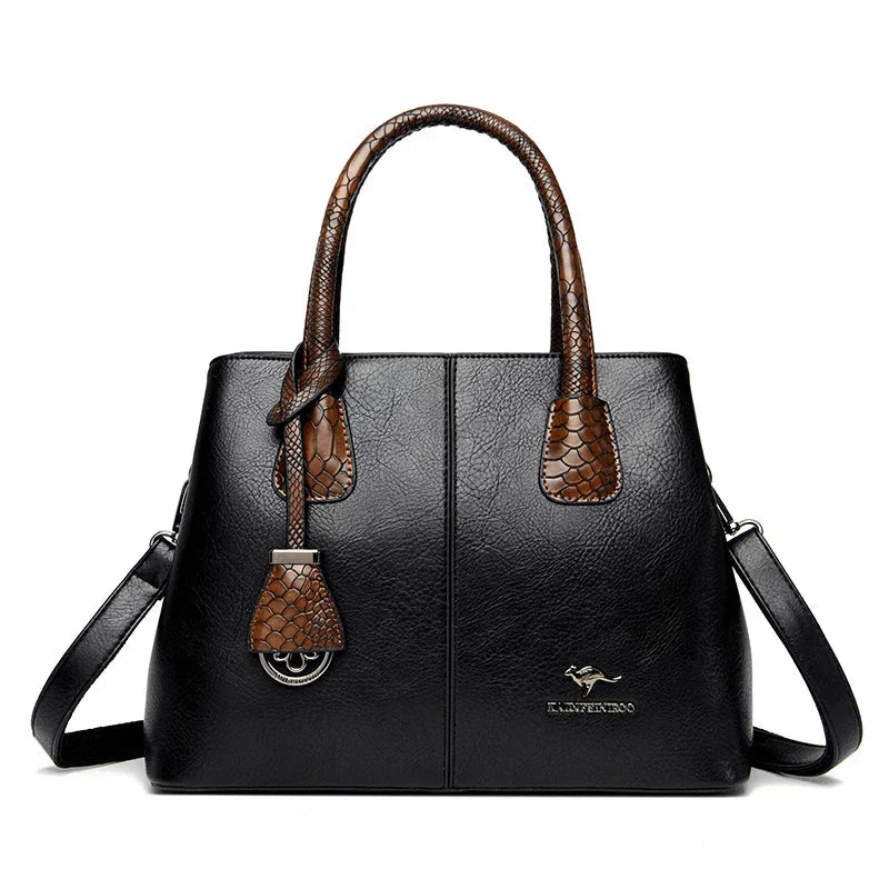 Bryce – Two-Tone Leather Tote for Women