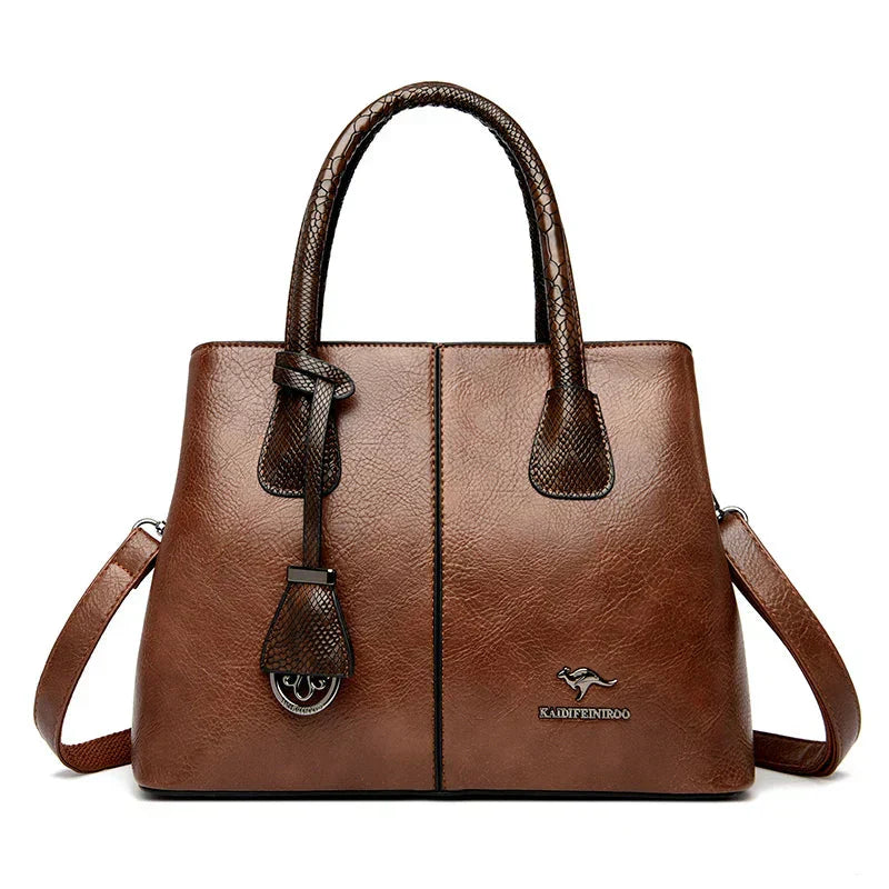 Bryce – Two-Tone Leather Tote for Women