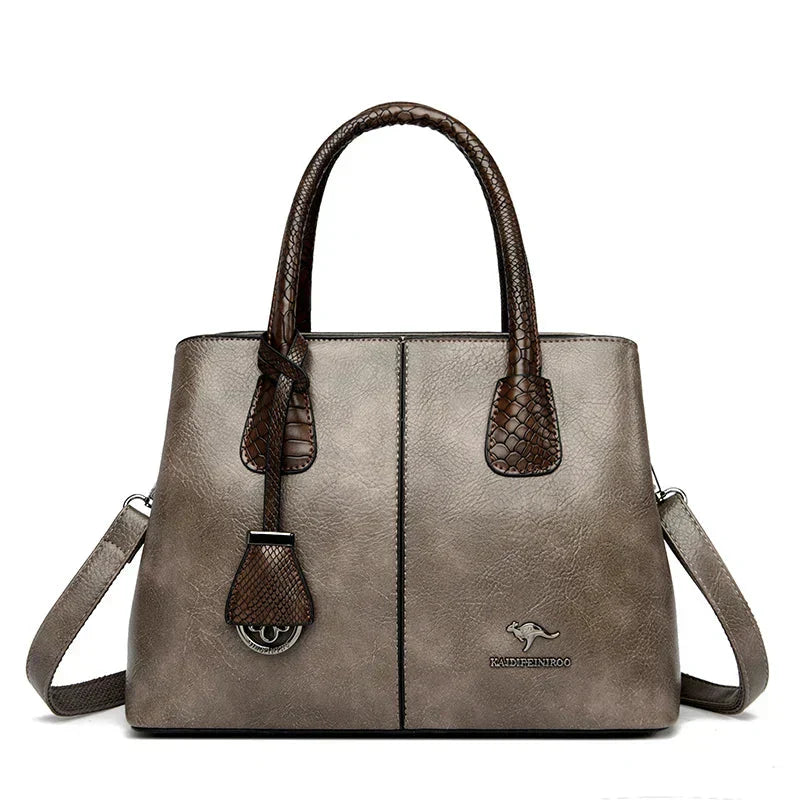 Bryce – Two-Tone Leather Tote for Women