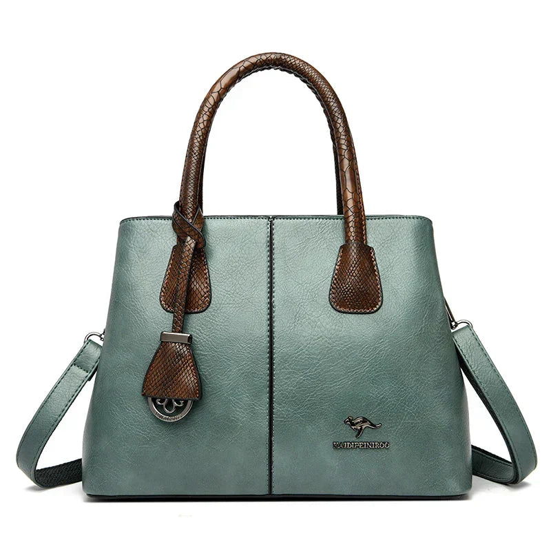 Bryce – Two-Tone Leather Tote for Women