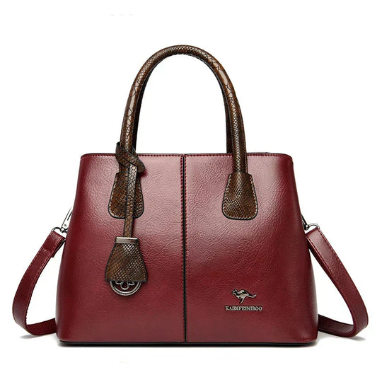 Bryce – Two-Tone Leather Tote for Women