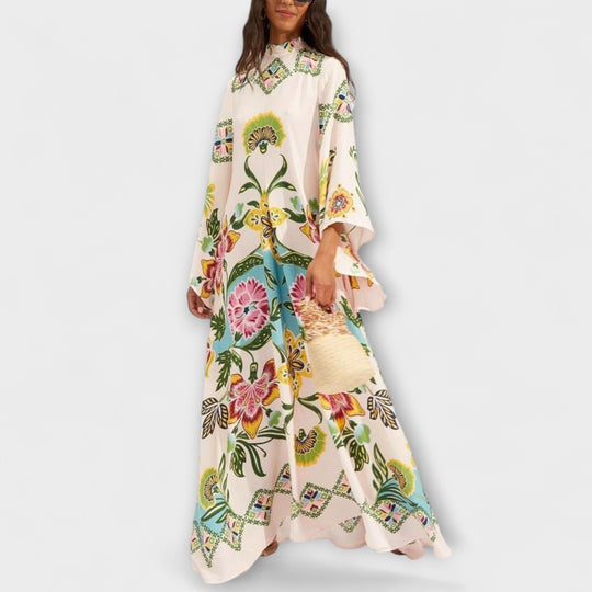 Alviana – Loose Maxi Dress with Floral Print