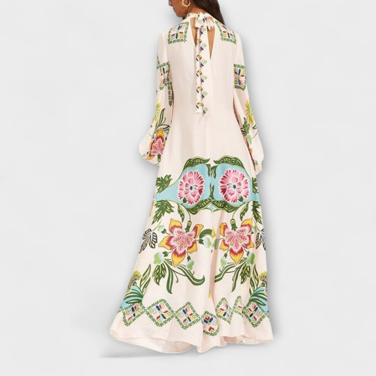 Alviana – Loose Maxi Dress with Floral Print