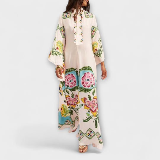 Alviana – Loose Maxi Dress with Floral Print