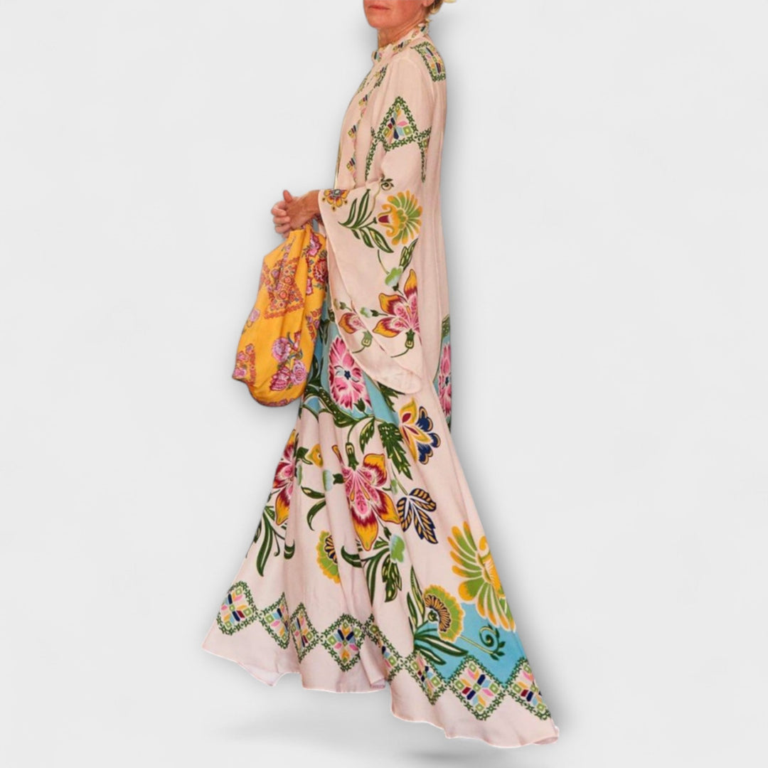 Alviana – Loose Maxi Dress with Floral Print