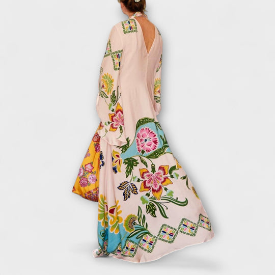 Alviana – Loose Maxi Dress with Floral Print