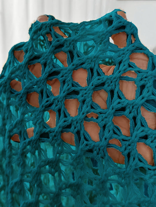 Belina – Open-Weave Crochet Cardigan