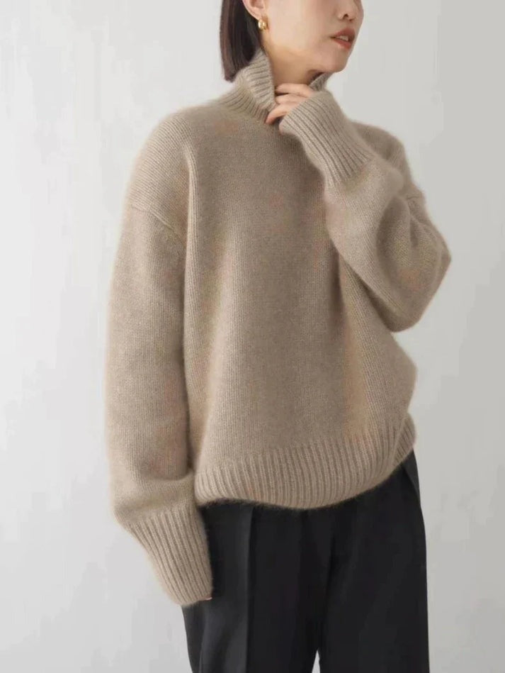 Faune – Cozy Turtleneck Knit Sweater for Women