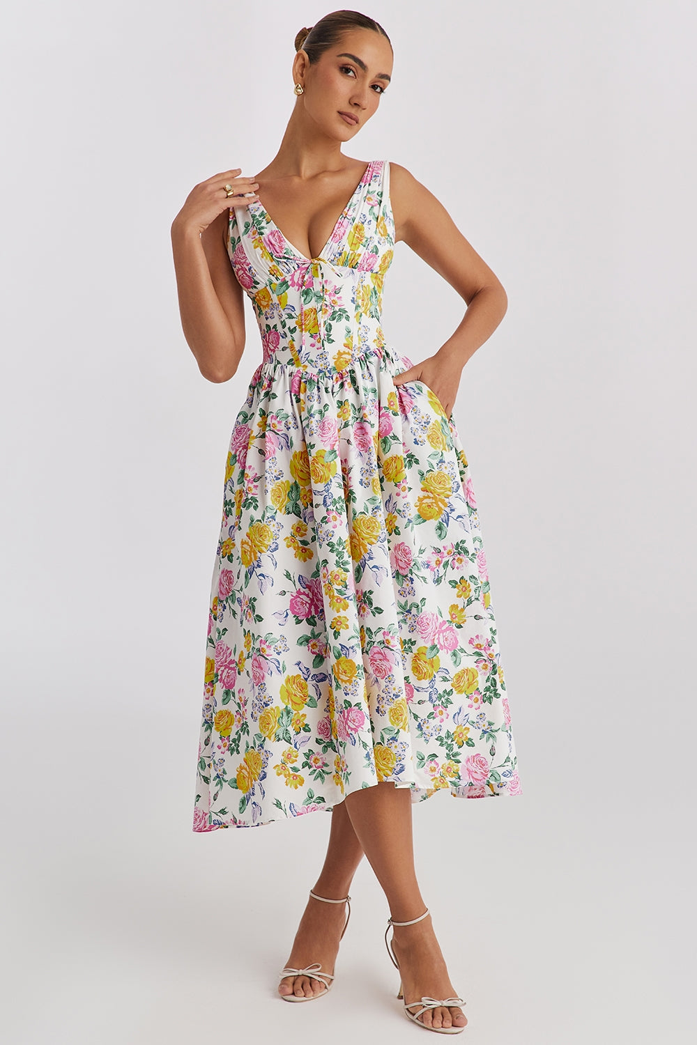 Rosavelle – Garden Bloom Midi Dress for Women