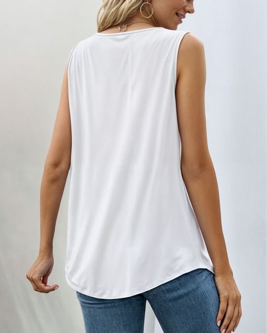 Lynda - Pleated Sleeveless Top for Women