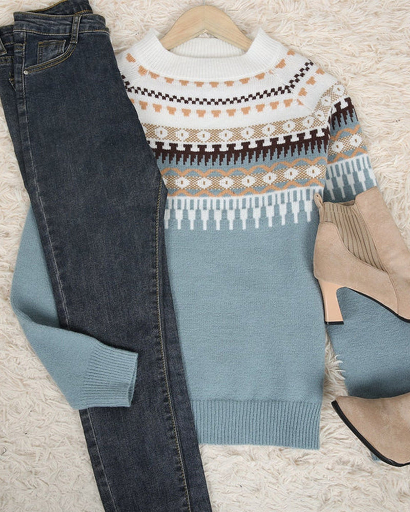 Mindy – Fair Isle Knit Sweater for Women