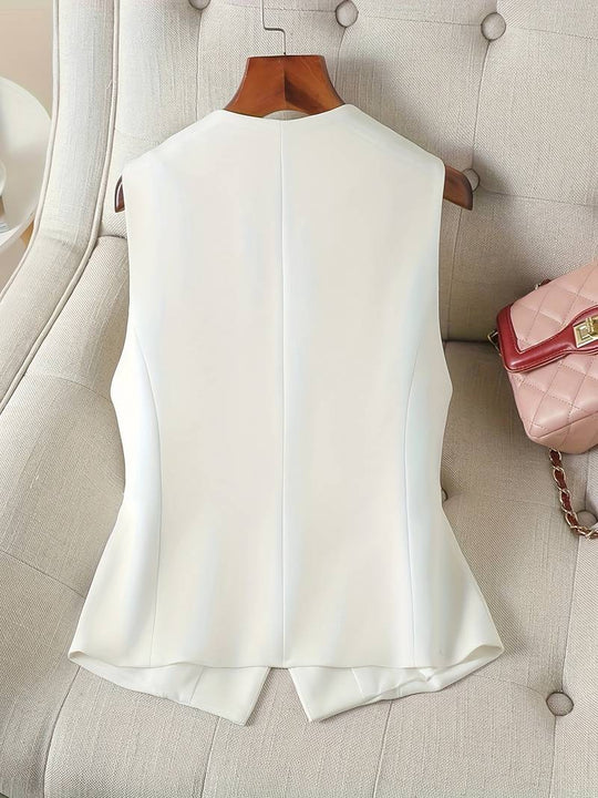 Anjanette – Elegant Sleeveless Button-Down Vest for Women