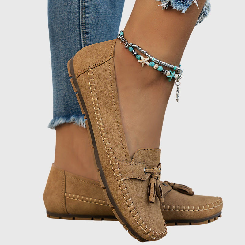 Morlina – Classic Suede Moccasin Loafers for Women