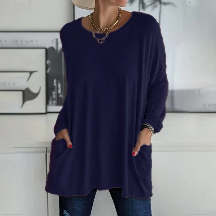 Phyllis – Casual Longline V-Neck Tunic for Women