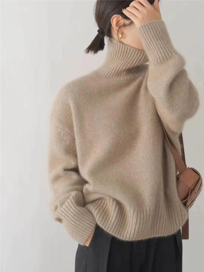 Faune – Cozy Turtleneck Knit Sweater for Women