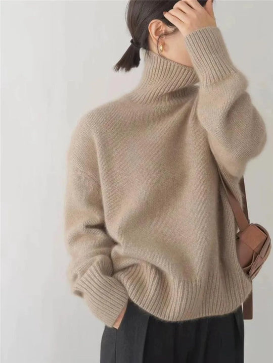 Faune – Cozy Turtleneck Knit Sweater for Women
