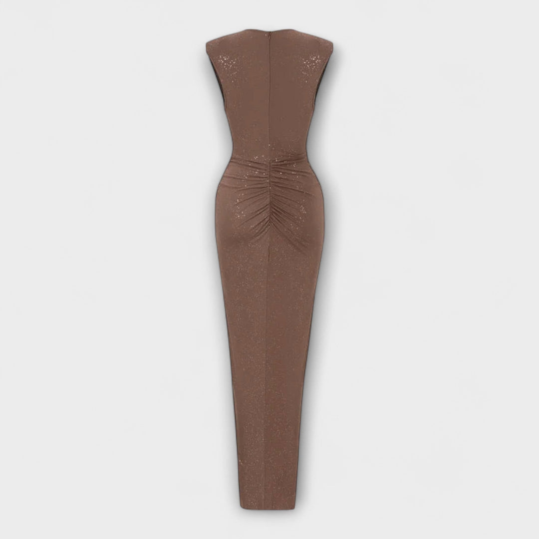 Thalya – Maxi Dress with Deep V-Neck