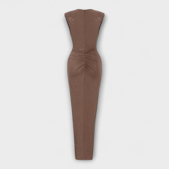Thalya – Maxi Dress with Deep V-Neck