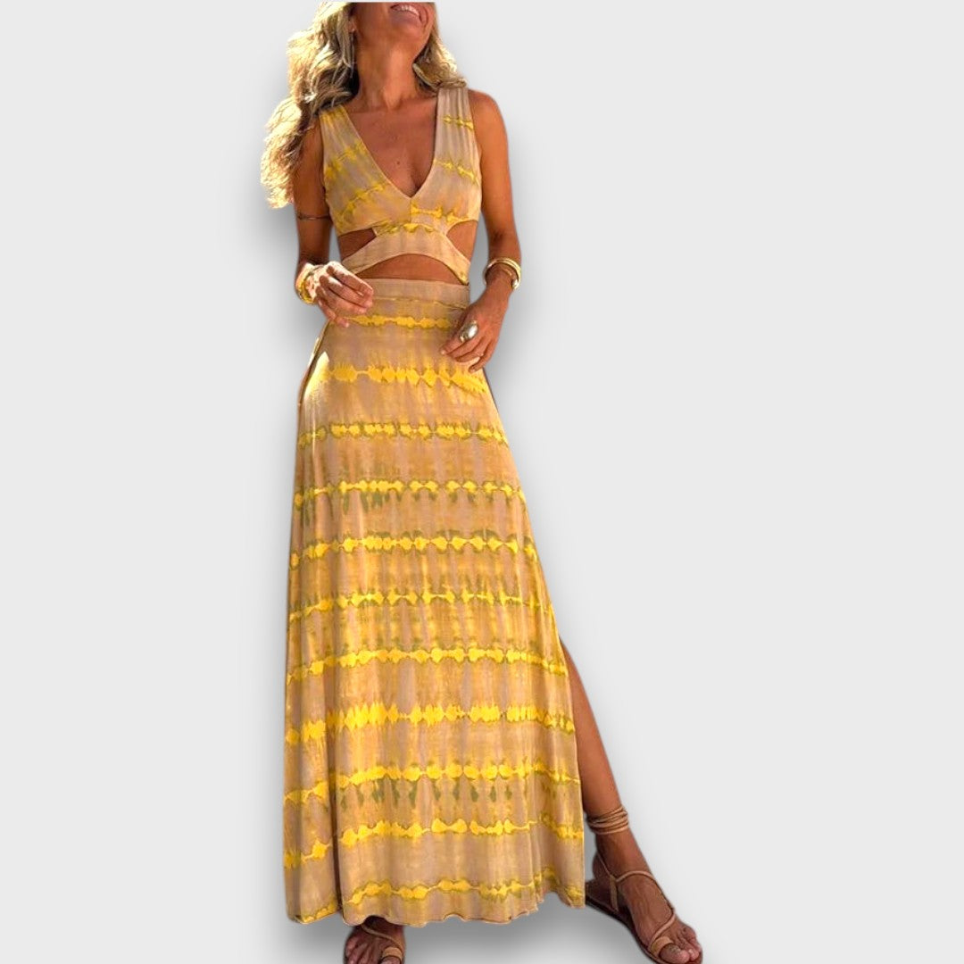 Iselda – Maxi Summer Dress with Cut-Out Design