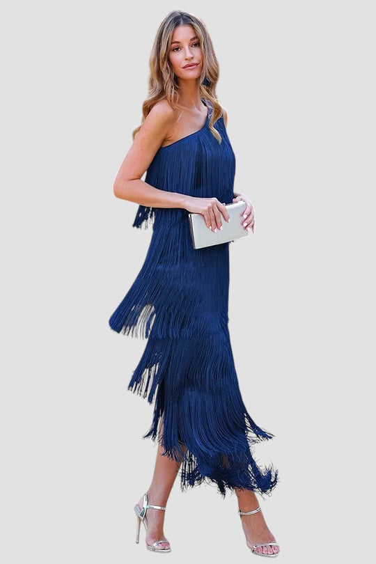 Danai – Fringe Midi Dress for Women