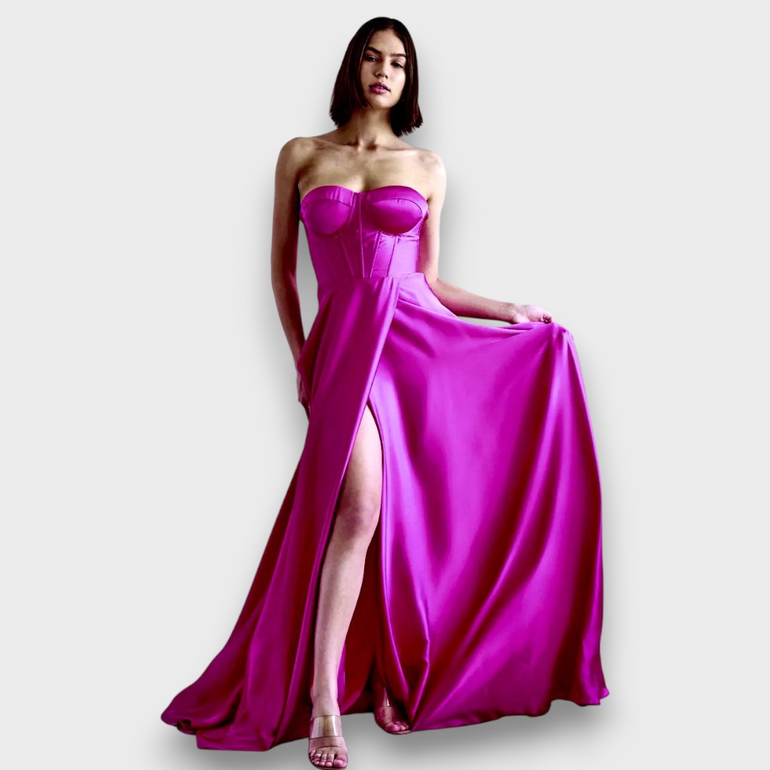 Victoria – Off-the-Shoulder Evening Dress with Back Lacing