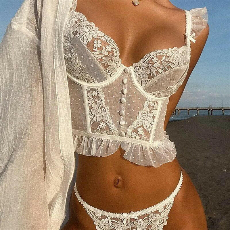 Freya – Italian Lace Lingerie Set for Women