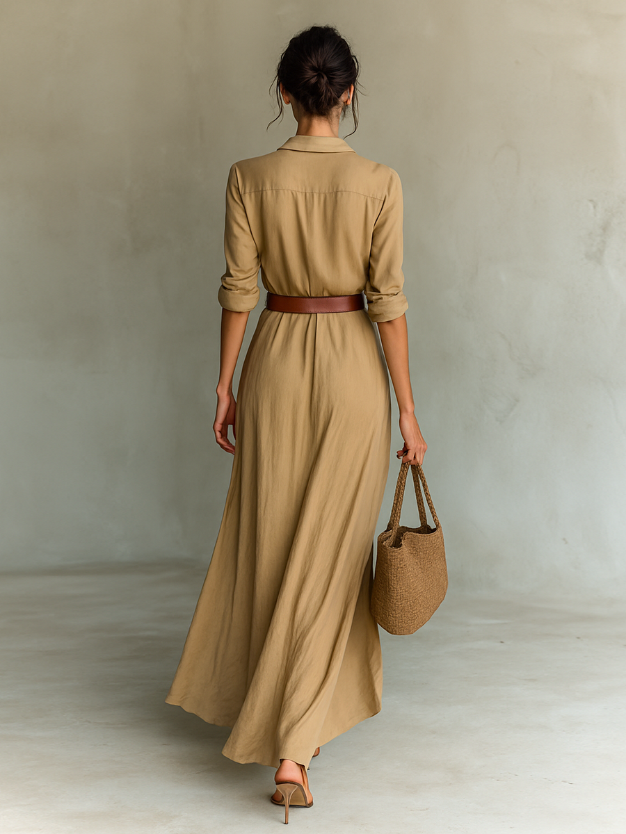 Jovelyn – Effortless Long-Sleeve Maxi Dress for Women
