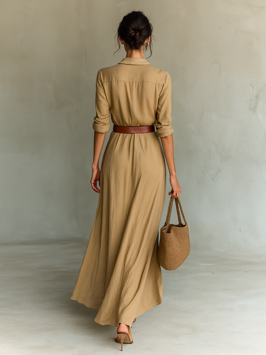 Jovelyn – Effortless Long-Sleeve Maxi Dress for Women