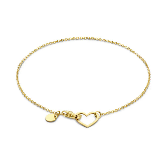 Dominique – Gold Heart Charm Bracelet for Women