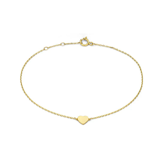 Siobhan – Gold Heart Charm Bracelet