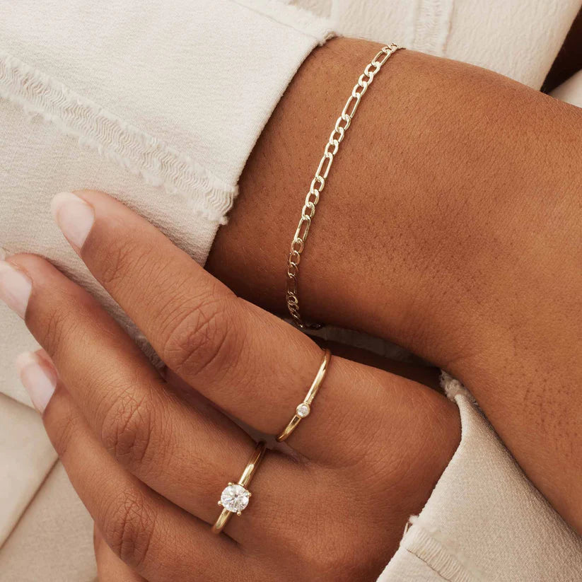Natalia – Gold Figaro Chain Bracelet for Women