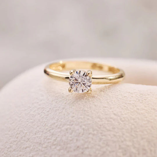 Suzzanne – Classic Gold Solitaire Ring for Women