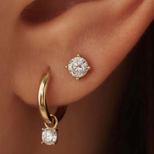 Torrey – Classic Solitaire Stud Earrings for Women