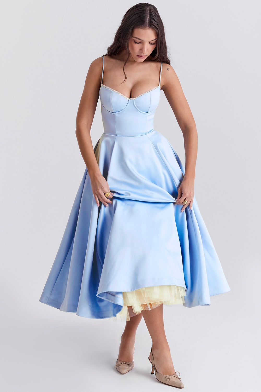 Sammi – Sweetheart Neckline Midi Dress for Women